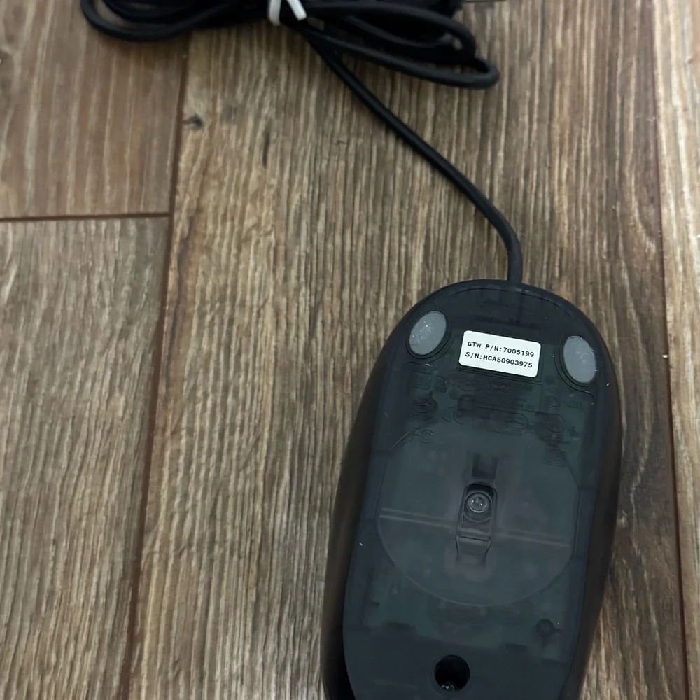 Black Wired Computer Mouse